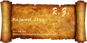 Rajmond Zita névjegykártya